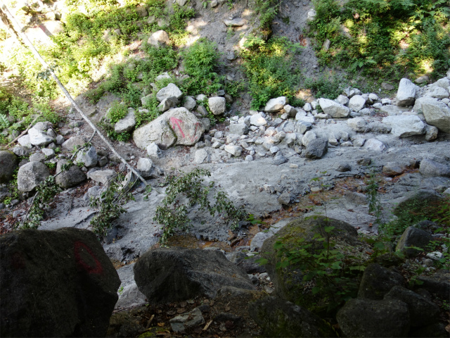 鳳凰三山（青木鉱泉～ドンドコ沢コース）登山口コースガイド 支流の渡渉【登山口ナビ】