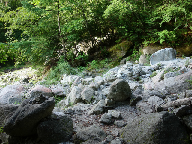 鳳凰三山（青木鉱泉～ドンドコ沢コース）登山口コースガイド 沢の渡渉【登山口ナビ】