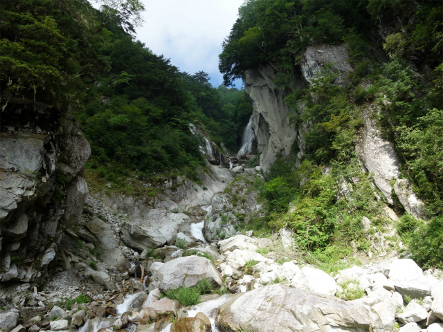 鳳凰三山（青木鉱泉～ドンドコ沢コース）登山口コースガイド 鳳凰ノ滝【登山口ナビ】