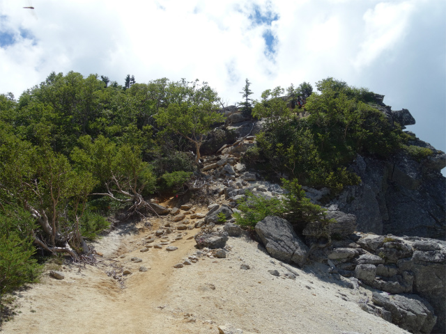 鳳凰三山（青木鉱泉～ドンドコ沢コース）登山口コースガイド 小ピーク【登山口ナビ】