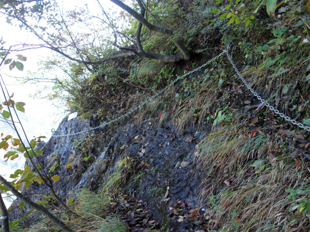 表妙義・金洞山（中ノ岳～鷹戻し～相馬岳） 登山口コースガイド 鷹戻しの鎖場上部【登山口ナビ】