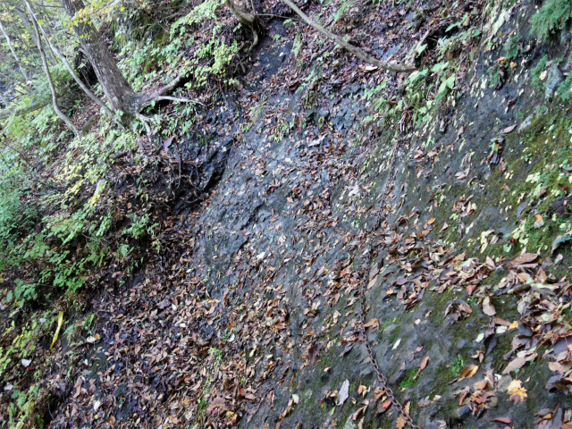 表妙義・金洞山（中ノ岳～鷹戻し～相馬岳） 登山口コースガイド おわん内壁のトラバース鎖【登山口ナビ】