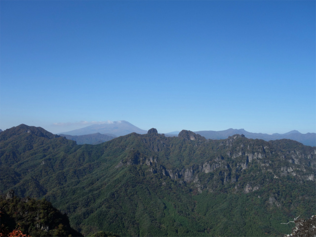 表妙義・金洞山（中ノ岳～鷹戻し～相馬岳） 登山口コースガイド 茨尾根パノラマ台からの浅間山・裏妙義の眺望【登山口ナビ】