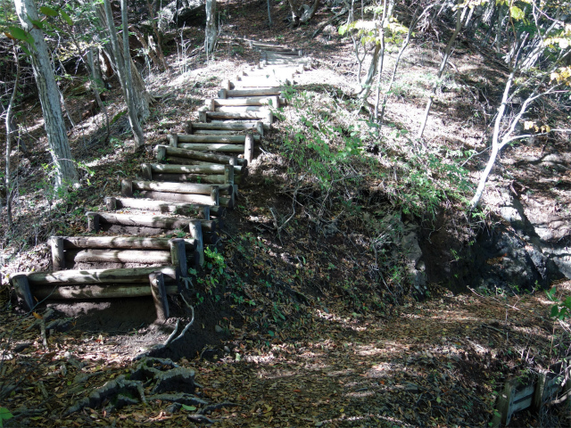 表妙義・金洞山（中ノ岳～鷹戻し～相馬岳） 登山口コースガイド 中間道階段【登山口ナビ】