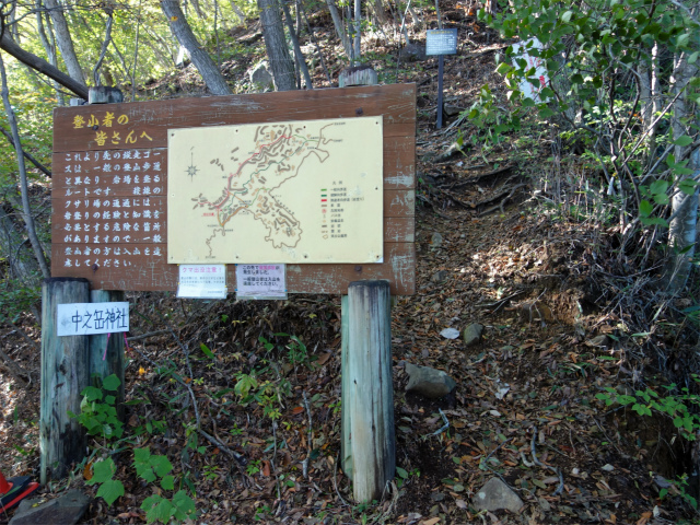 表妙義・金洞山（中ノ岳～鷹戻し～相馬岳） 登山口コースガイド 稜線コース分岐【登山口ナビ】