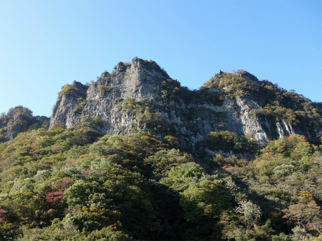 表妙義・金洞山（中ノ岳～鷹戻し～相馬岳） 登山口コースガイド 稜線コース分岐 見晴台からの岩稜【登山口ナビ】