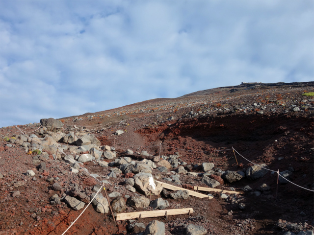 富士山 剣ヶ峰~お鉢巡り(富士宮ルート/無雪期日帰り)登山口コースガイド 表口元祖七合目までの登山道【登山口ナビ】