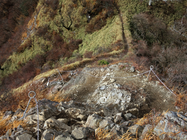 蛭ヶ岳(白馬尾根~鬼ヶ岩)コースガイド 鬼ヶ岩の鎖場【登山口ナビ】