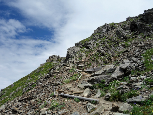 北岳（左俣コース）登山口コースガイド 山頂直下【登山口ナビ】