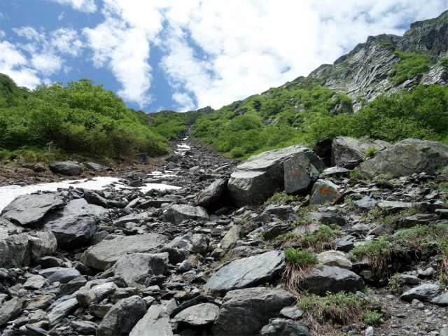 北岳（左俣コース）登山口コースガイド 岩の目印【登山口ナビ】