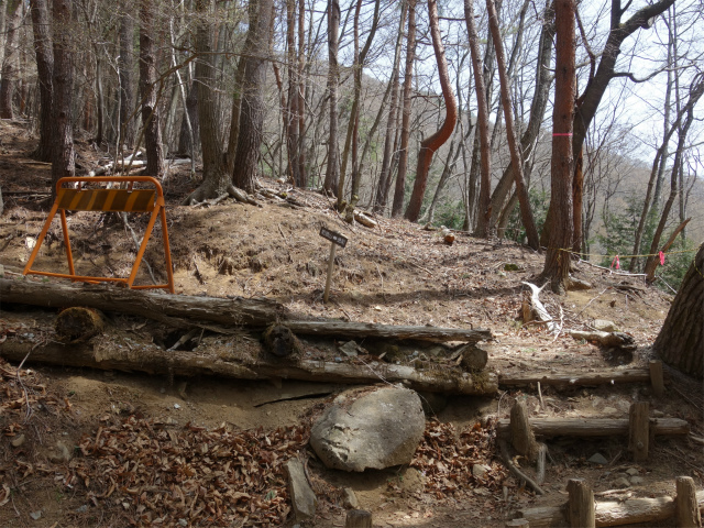乾徳山（銀晶水・徳和コース）登山口コースガイド 林道横断【登山口ナビ】