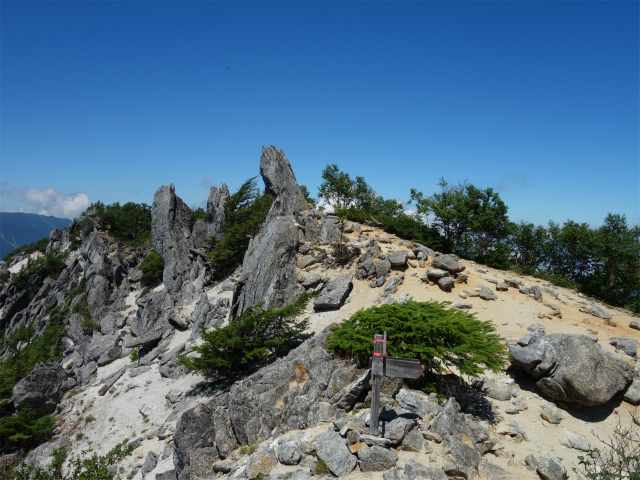 鳳凰三山（夜叉神峠～砂払岳）登山口コースガイド 赤抜沢ノ頭分岐【登山口ナビ】