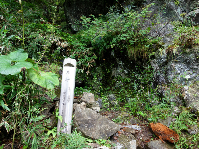 笠取山～唐松尾山～御殿岩 登山口コースガイド 水干標識【登山口ナビ】