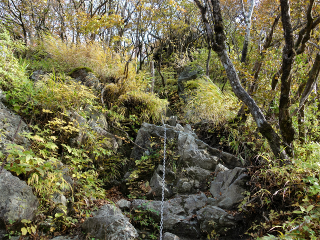檜洞丸（日陰沢～犬越路コース） 登山口コースガイド 小笄鎖場 【登山口ナビ】