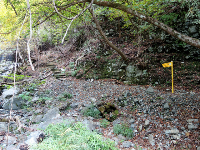 大室山（日陰沢橋～犬越路コース） 登山口コースガイド 堰堤【登山口ナビ】