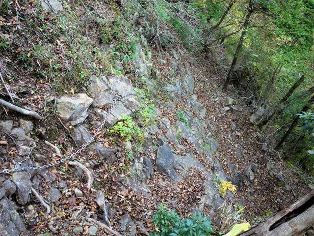 蛭ヶ岳（日陰沢橋～姫次）登山口コースガイド 鞍部の鎖場【登山口ナビ】