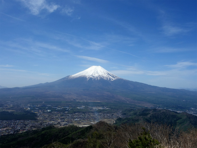 杓子山（鳥居地峠～高座山）登山口コースガイド 杓子山山頂からの富士山の眺望【登山口ナビ】