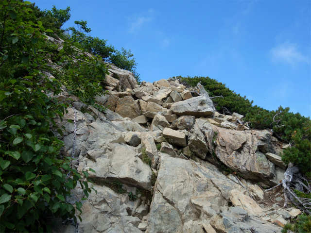 仙丈ヶ岳（北沢峠～小仙丈尾根）登山口コースガイド 岩場の急登【登山口ナビ】