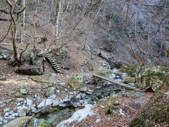 畦ヶ丸(西丹沢ビジターセンター~下棚・本棚) 登山口コースガイド 本棚の分岐【登山口ナビ】