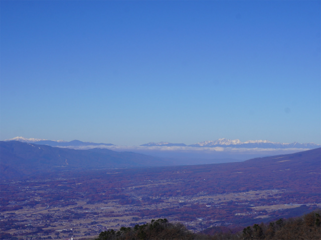 茅ヶ岳（深田記念公園～女岩コース） 登山口コースガイド 茅ヶ岳山頂からの北アルプス・乗鞍岳の眺望【登山口ナビ】