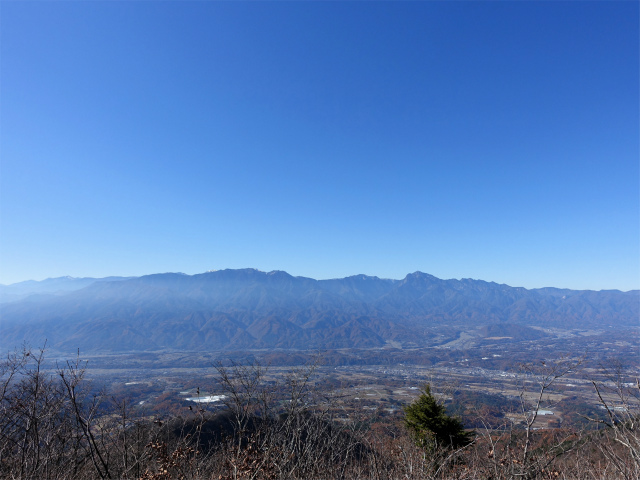 茅ヶ岳（深田記念公園～女岩コース） 登山口コースガイド 茅ヶ岳山頂からの南アルプス・鳳凰三山の眺望【登山口ナビ】