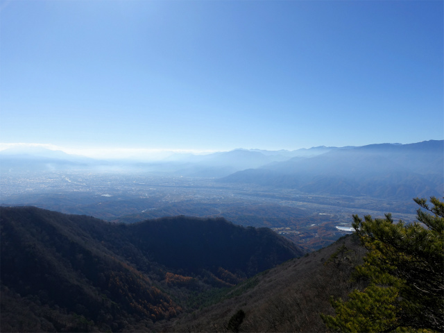 茅ヶ岳（金ヶ岳～千本桜公園） 登山口コースガイド 金ヶ岳からの甲府市街の眺望【登山口ナビ】