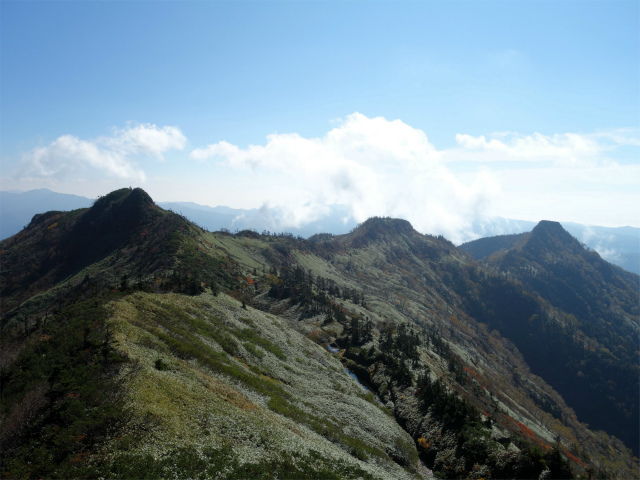 武尊山（不動岳～川場剣ヶ峰）登山口コースガイド 岩峰から中ノ岳・不動岳の眺望【登山口ナビ】