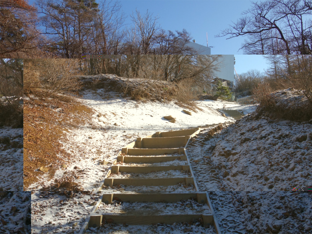 三ツ峠山（達磨石・西桂口）山頂直下の反射板【登山口コースガイド】