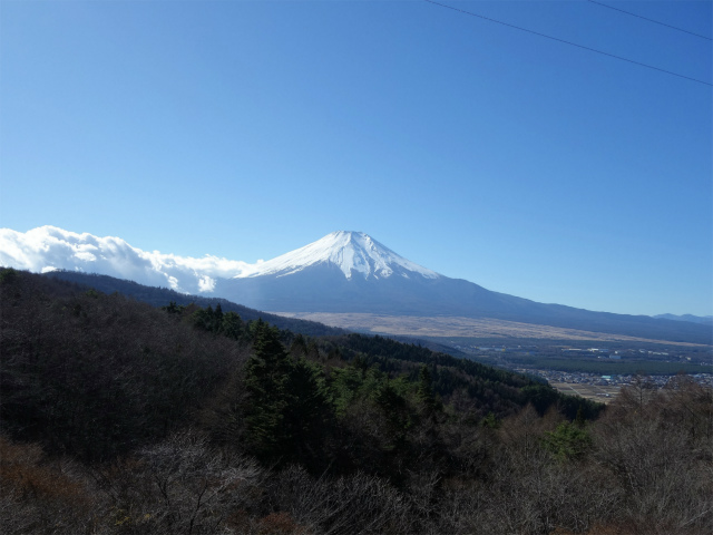 鹿留山（二十曲峠～立ノ塚峠）登山口コースガイド 二十曲峠展望テラスからの富士山【登山口ナビ】