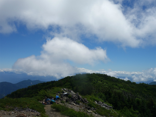 黒河内岳（笹山ダイレクト尾根）登山口コースガイド 山頂からの富士山の眺望【登山口ナビ】