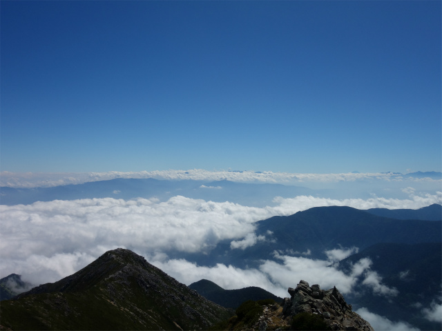 常念岳（三股登山口～前常念岳）登山口コースガイド 山頂から八ヶ岳・富士山の眺望【登山口ナビ】