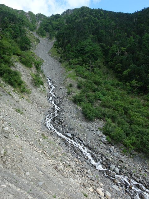 農鳥岳（奈良田～大門沢～西農鳥岳）登山口コースガイド 大門沢の源頭【登山口ナビ】