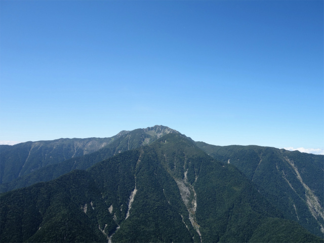 アサヨ峰（北沢峠～栗沢山）登山口コースガイド 仙丈ヶ岳の眺望【登山口ナビ】