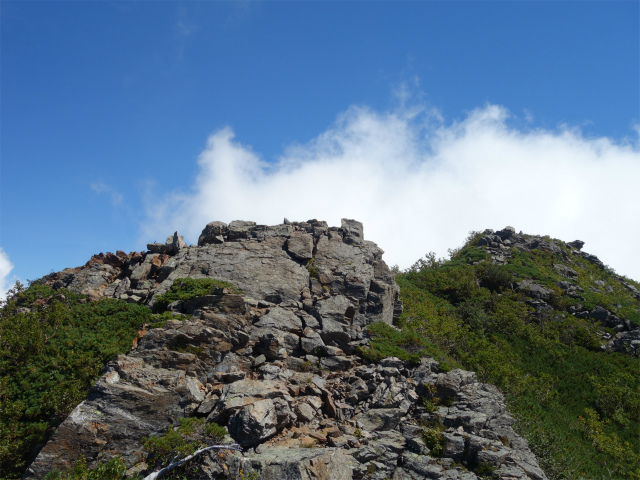 アサヨ峰（北沢峠～栗沢山）登山口コースガイド 山頂直下の岩稜【登山口ナビ】