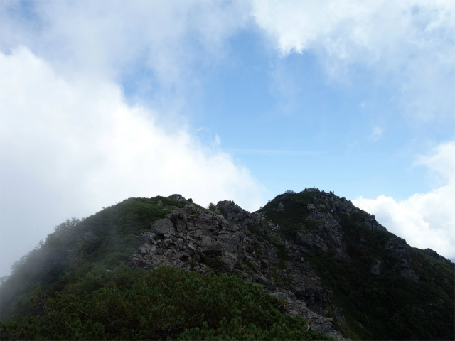 アサヨ峰（北沢峠～栗沢山）登山口コースガイド 小ピークからの山頂【登山口ナビ】