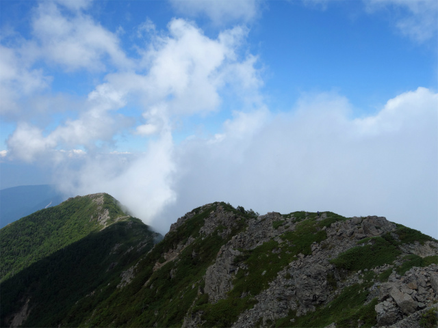 アサヨ峰（北沢峠～栗沢山）登山口コースガイド 山頂から甲斐駒ヶ岳【登山口ナビ】