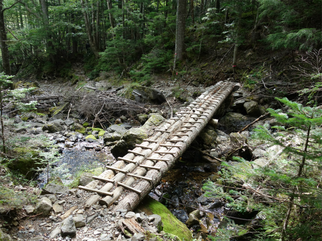 アサヨ峰（北沢峠～栗沢山）登山口コースガイド 北沢渡渉【登山口ナビ】