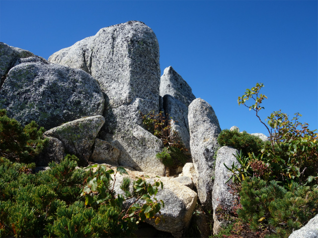 空木岳（池山尾根ルート）登山口コースガイド 大小の岩【登山口ナビ】