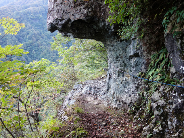 巻機山（裏巻機新道～割引岳）登山口コースガイド 片洞門【登山口ナビ】