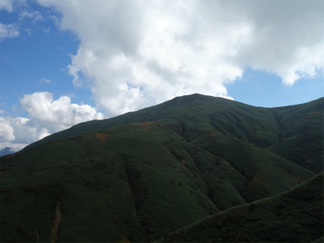 巻機山（裏巻機新道～割引岳）登山口コースガイド 巻機山の稜線一望【登山口ナビ】