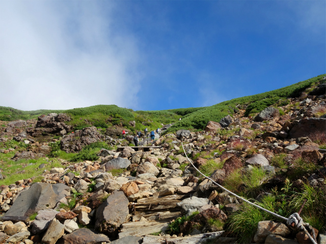 御嶽山・剣ヶ峰（田の原～王滝口登山道）登山口コースガイド ガレ沢【登山口ナビ】
