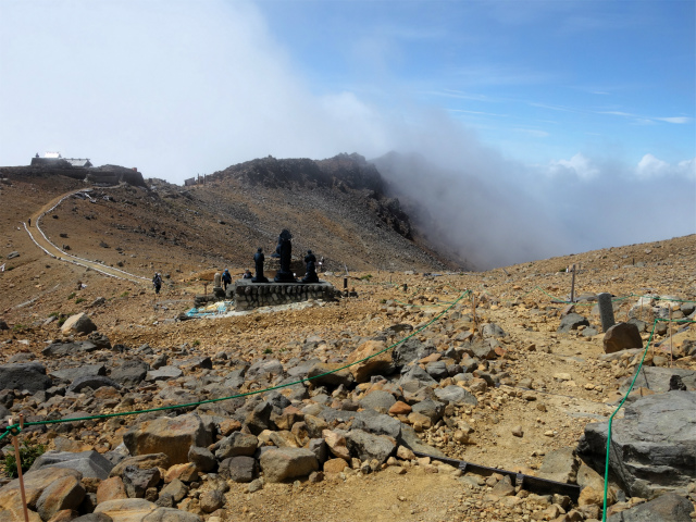 御嶽山・剣ヶ峰（田の原～王滝口登山道）登山口コースガイド 黒沢十字路トラバース道分岐【登山口ナビ】