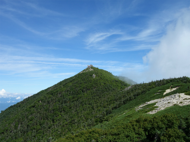 木曽駒ヶ岳(桂小場・西駒ルート)登山口コースガイド 稜線から茶臼山の眺望【登山口ナビ】