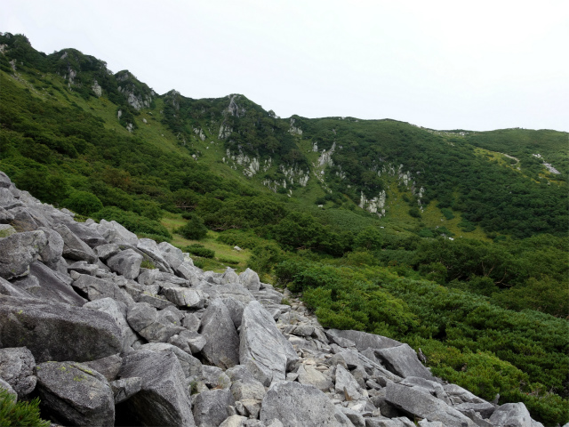 木曽駒ヶ岳(桂小場・西駒ルート)登山口コースガイド ガレ場【登山口ナビ】