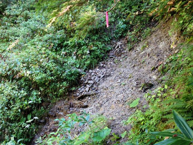 燕岳(中房登山口~東沢乗越)登山口コースガイド 崩落地【登山口ナビ】