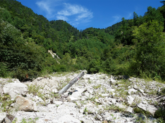 燕岳(中房登山口~東沢乗越)登山口コースガイド 河原【登山口ナビ】