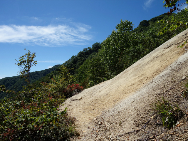 燕岳(中房登山口~東沢乗越)登山口コースガイド 砂礫の斜面【登山口ナビ】