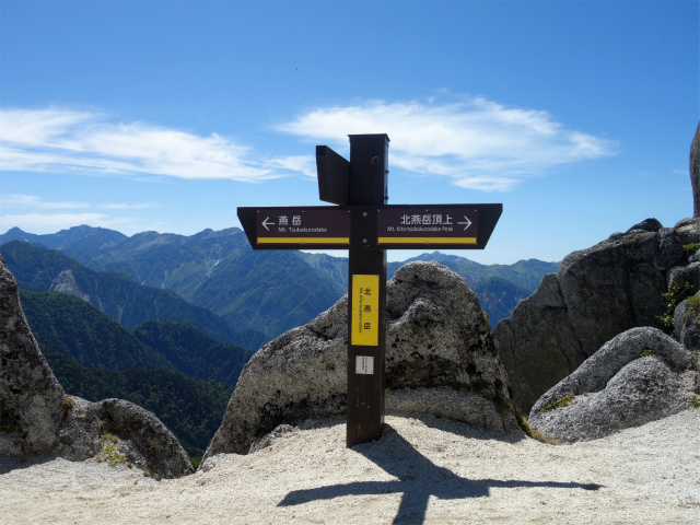 燕岳(中房登山口~東沢乗越)登山口コースガイド 北燕岳山頂分岐【登山口ナビ】