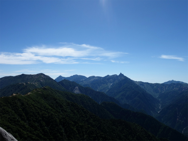 燕岳(中房登山口~東沢乗越)登山口コースガイド 燕岳山頂からの表銀座稜線【登山口ナビ】