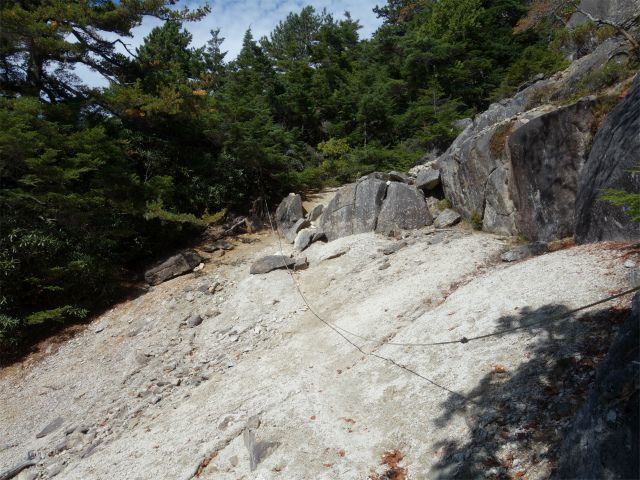 金峰山(御嶽古道/表参道)登山口コースガイド ロープのトラバース【登山口ナビ】